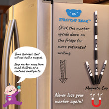 Multi-Color Stretchy Bear Reusable Baby Bottle Labels | 6 Pieces and Dry Erase Marker